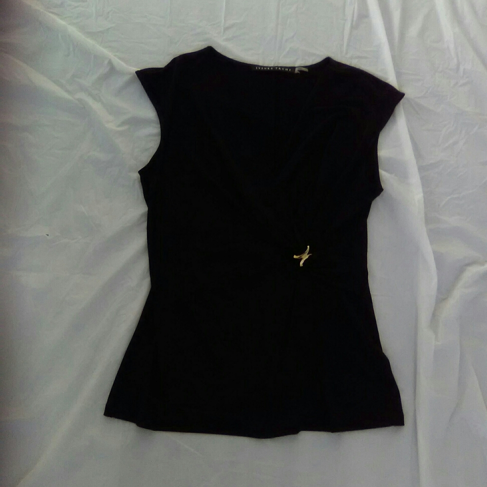 🟦 IVANKA TRUMP Black Blouse